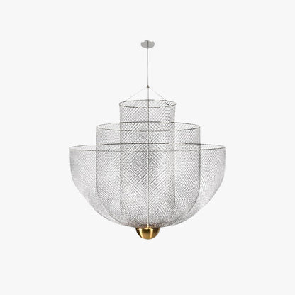 Alessio Chrome & Gold Metal Pendant Light – Modern Bedroom/Living