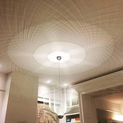 Alessio Chrome & Gold Metal Pendant Light – Modern Bedroom/Living