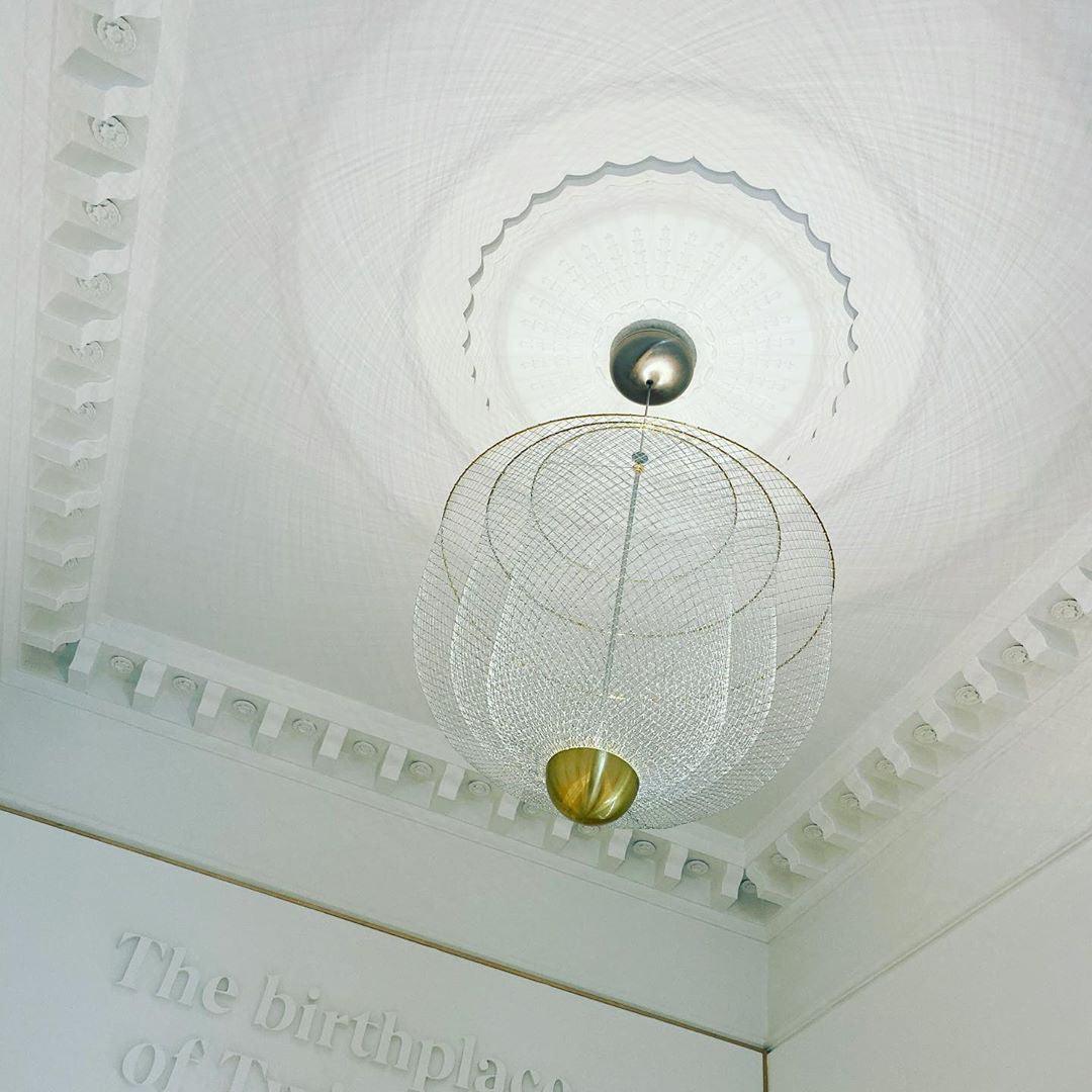 Alessio Chrome & Gold Metal Pendant Light – Modern Bedroom/Living