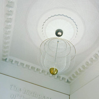 Alessio Chrome & Gold Metal Pendant Light – Modern Bedroom/Living