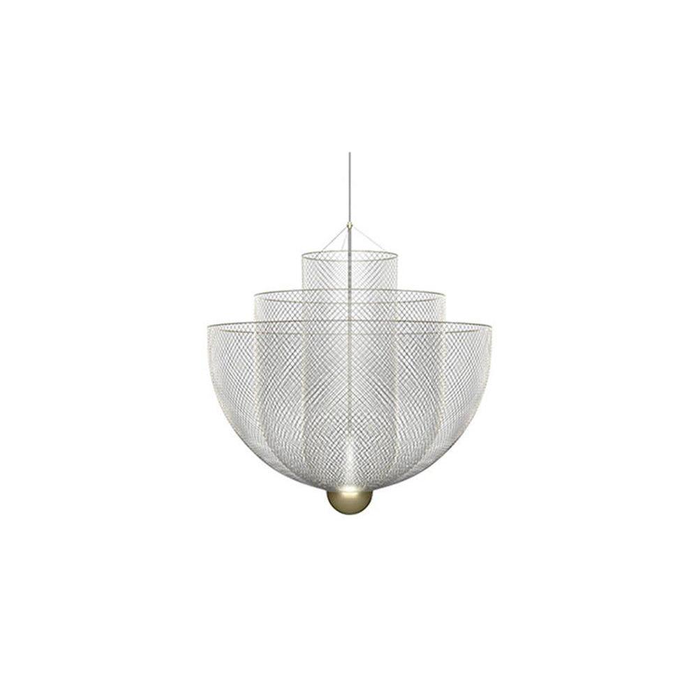 Alessio Chrome & Gold Metal Pendant Light – Modern Bedroom/Living