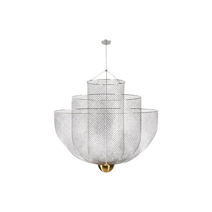 Alessio Chrome & Gold Metal Pendant Light – Modern Bedroom/Living