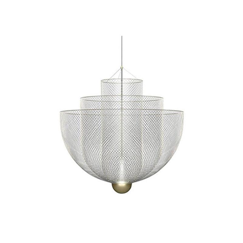 Alessio Chrome & Gold Metal Pendant Light – Modern Bedroom/Living