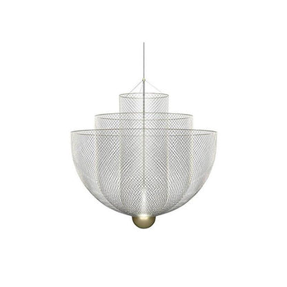 Alessio Chrome & Gold Metal Pendant Light – Modern Bedroom/Living