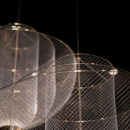 Alessio Chrome & Gold Metal Pendant Light – Modern Bedroom/Living