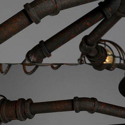 Alessio Industrial Flush Mount Ceiling Light – 4/6/8 Heads