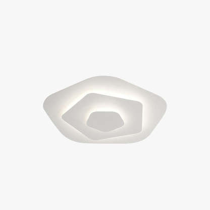 Quinn Geometric Flush Mount Ceiling Light – White, 19.7"