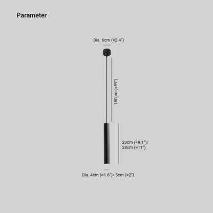 Sleek Black Cylinder Pendant Lamp for Modern Homes