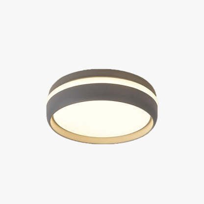 Quinn 7.9" Flush Mount Ceiling Light – Black or Grey, LED, 2-Color Temperature