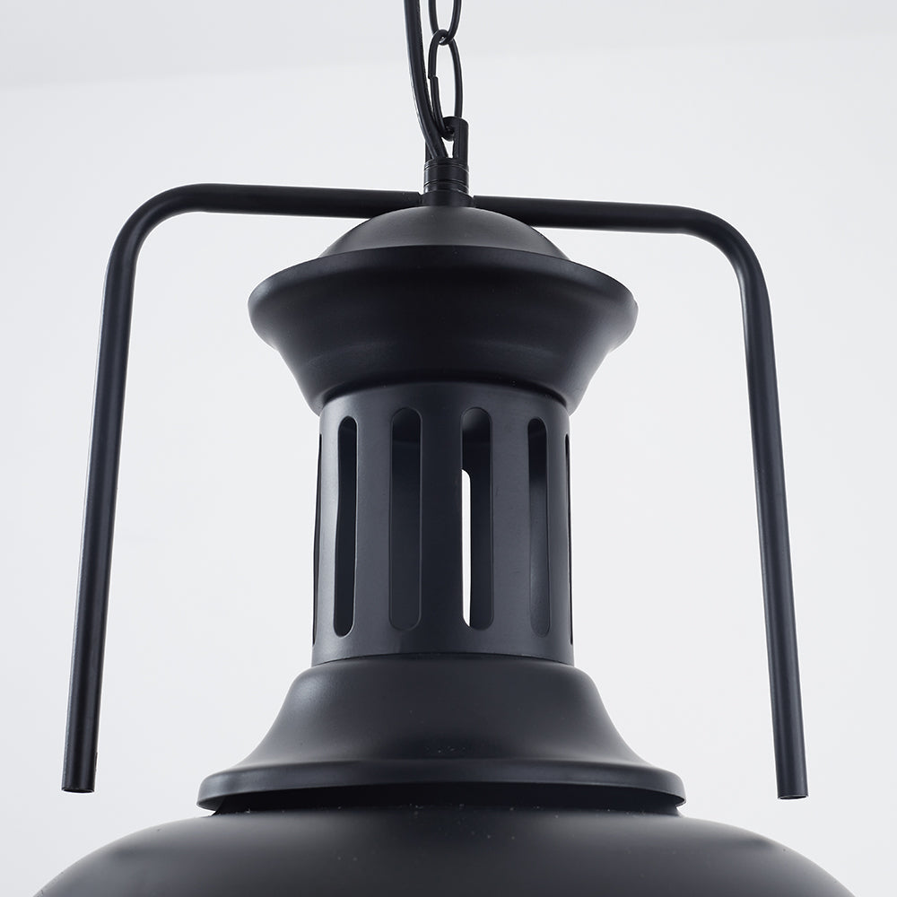 Alessio Vintage Rustic LED Pendant Light – Metal Shade, E27 Socket