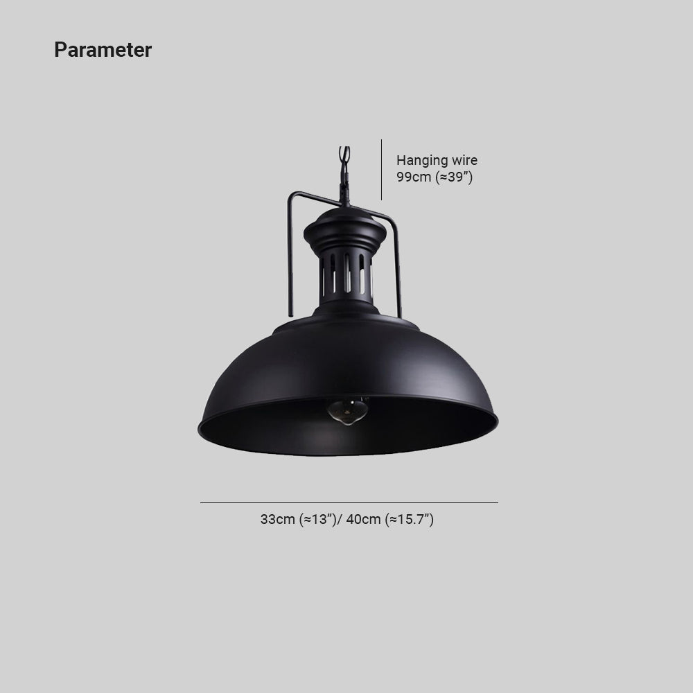 Alessio Vintage Rustic LED Pendant Light – Metal Shade, E27 Socket