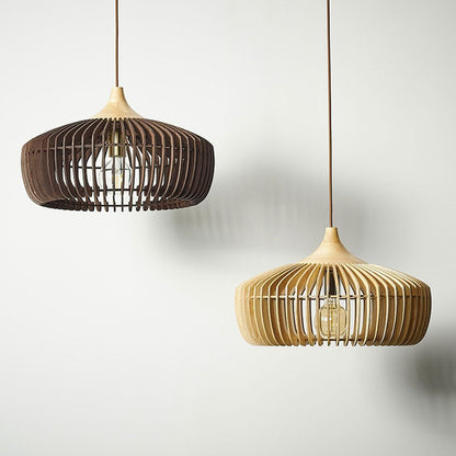 Ozawa Nordic Japanese Pendant Light – Wood, E27, 5–10 m²