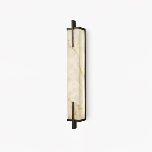 Rectangular Alabaster Wall Light With Minimal Frame