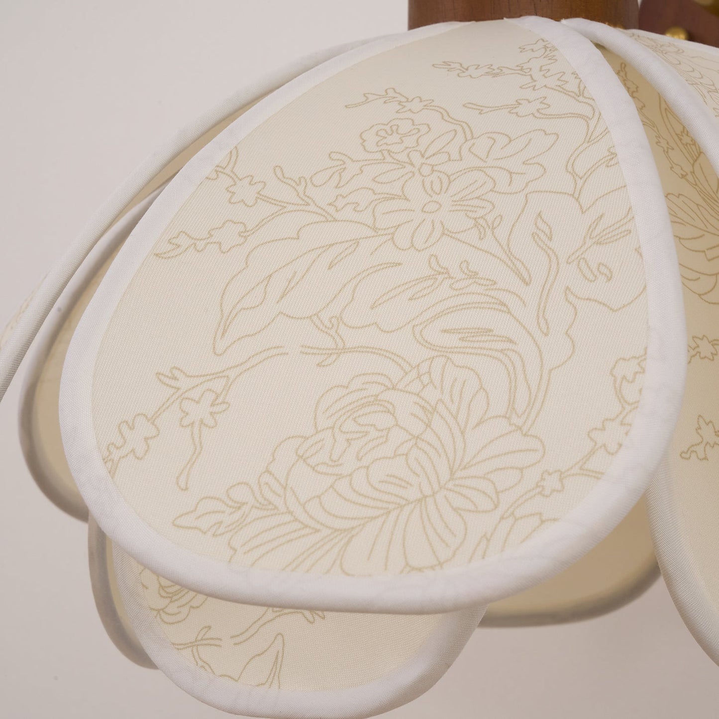 Vintage Floral Wall Light – Wooden & Brass Decorative Wall Lamp