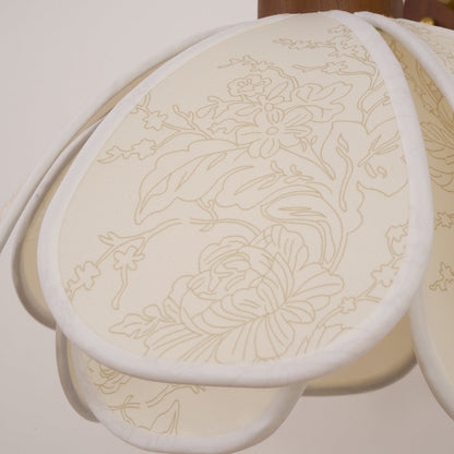 Vintage Floral Wall Light – Wooden & Brass Decorative Wall Lamp