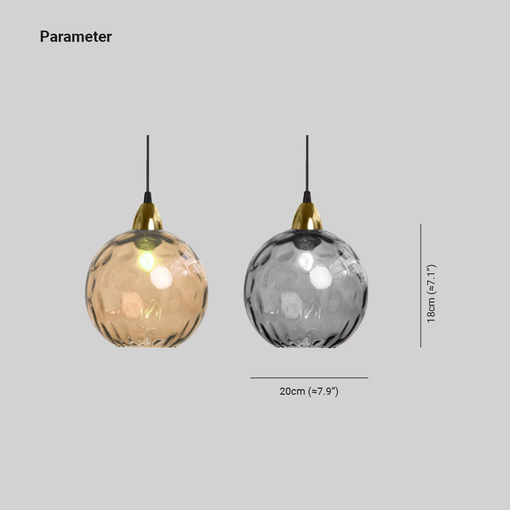 Colored Water-Glass Globe Chandelier – Modern Multi-Bulb Pendant