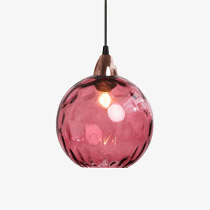 Colored Water-Glass Globe Chandelier – Modern Multi-Bulb Pendant