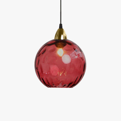 Colored Water-Glass Globe Chandelier – Modern Multi-Bulb Pendant
