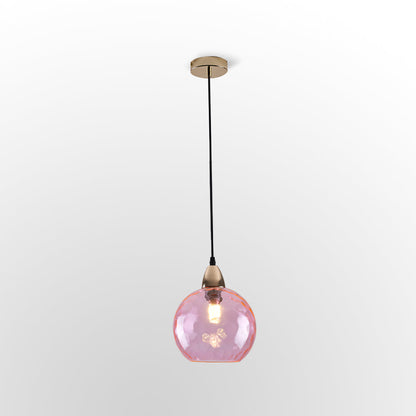 Colored Water-Glass Globe Chandelier – Modern Multi-Bulb Pendant