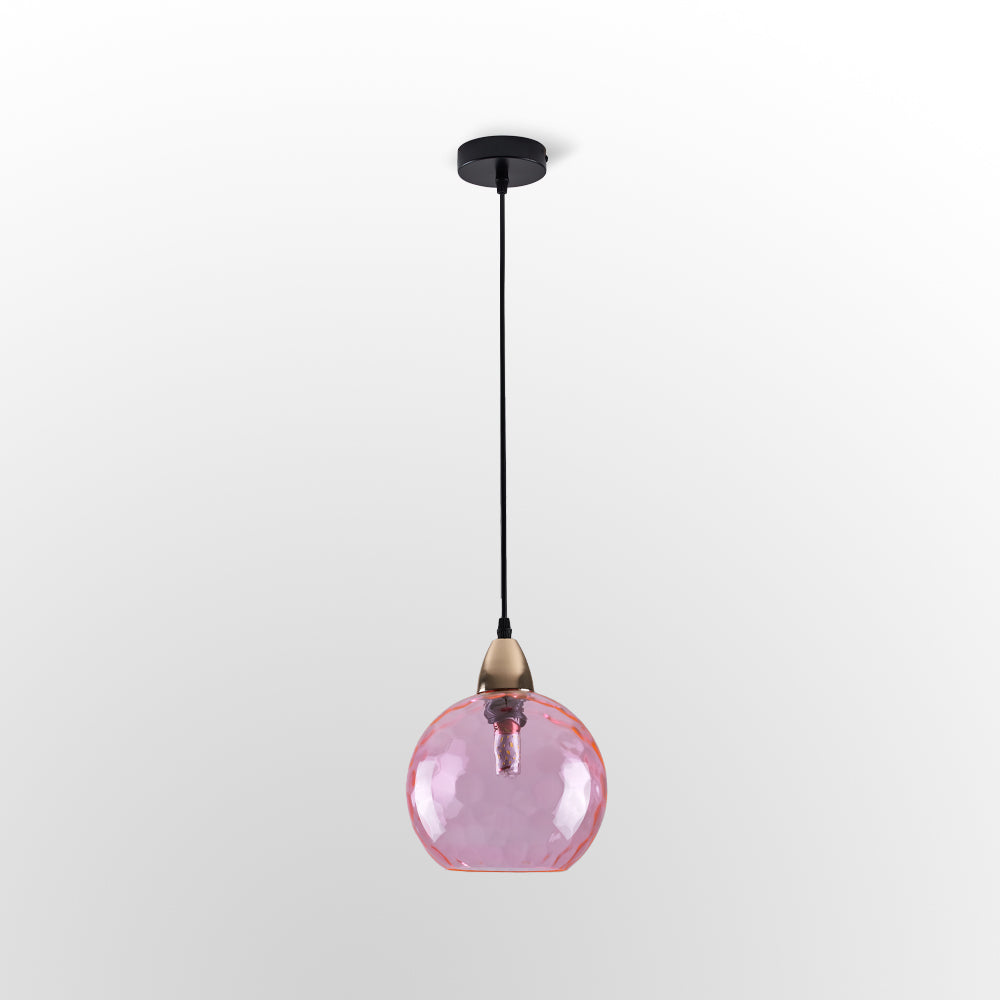 Colored Water-Glass Globe Chandelier – Modern Multi-Bulb Pendant