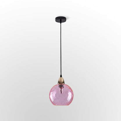 Colored Water-Glass Globe Chandelier – Modern Multi-Bulb Pendant