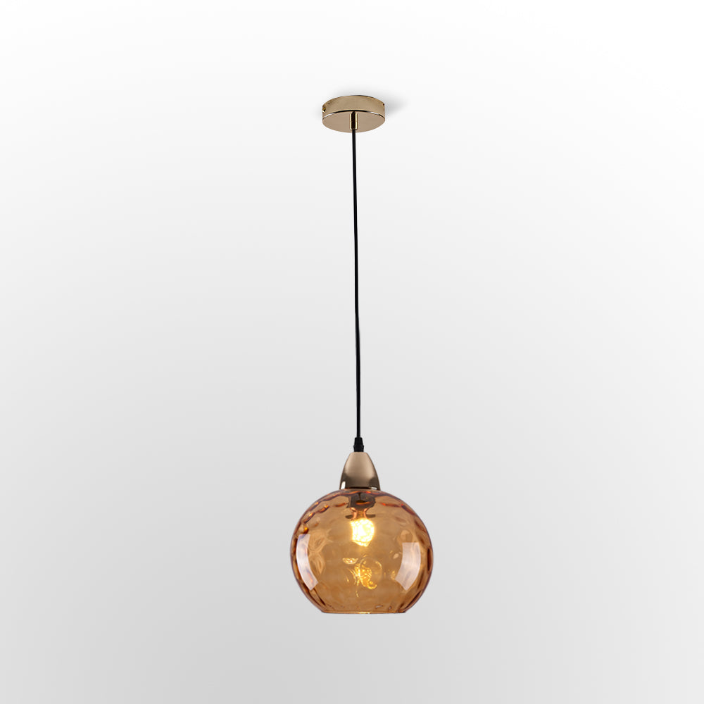 Colored Water-Glass Globe Chandelier – Modern Multi-Bulb Pendant