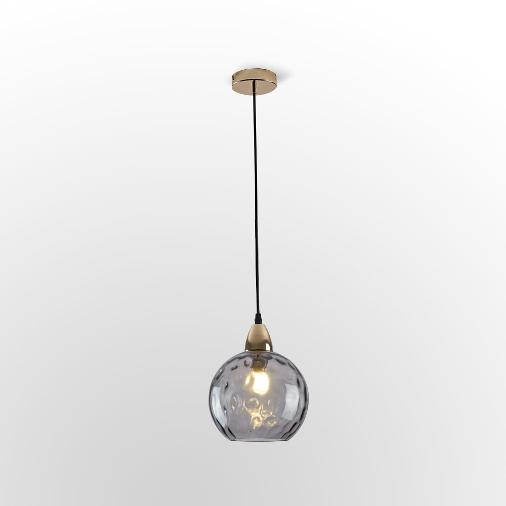 Colored Water-Glass Globe Chandelier – Modern Multi-Bulb Pendant