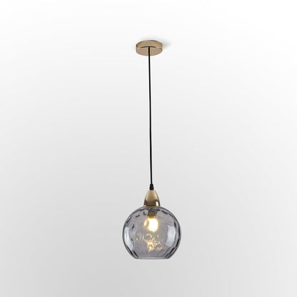 Colored Water-Glass Globe Chandelier – Modern Multi-Bulb Pendant