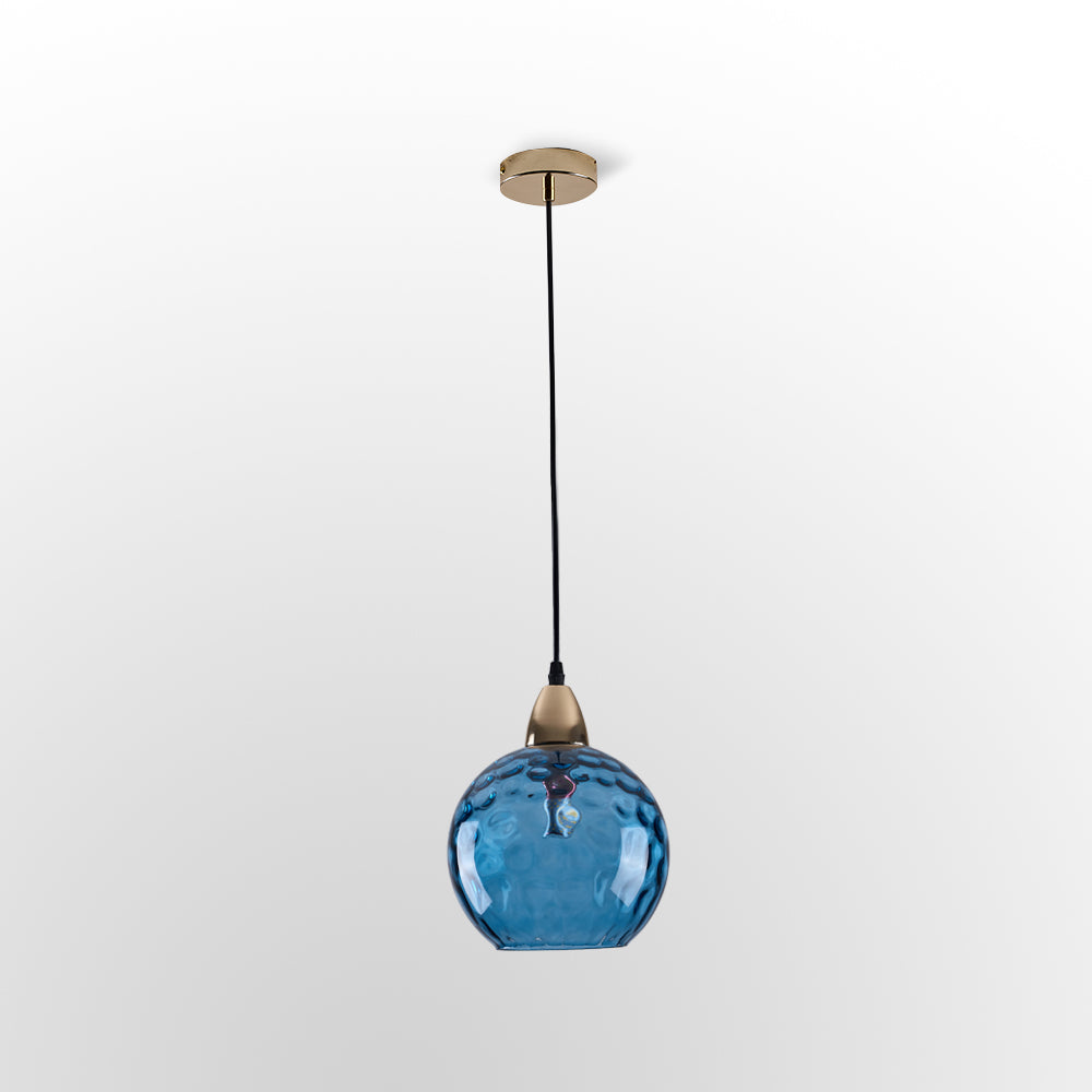 Colored Water-Glass Globe Chandelier – Modern Multi-Bulb Pendant