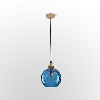 Colored Water-Glass Globe Chandelier – Modern Multi-Bulb Pendant