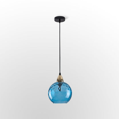 Colored Water-Glass Globe Chandelier – Modern Multi-Bulb Pendant