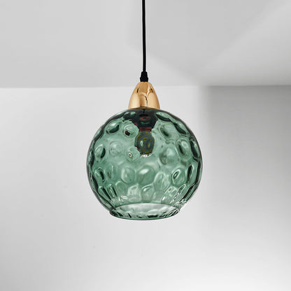 Colored Water-Glass Globe Chandelier – Modern Multi-Bulb Pendant