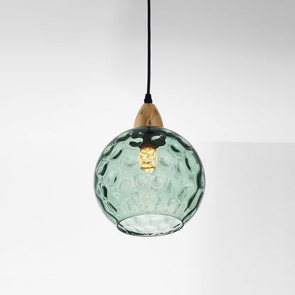 Colored Water-Glass Globe Chandelier – Modern Multi-Bulb Pendant
