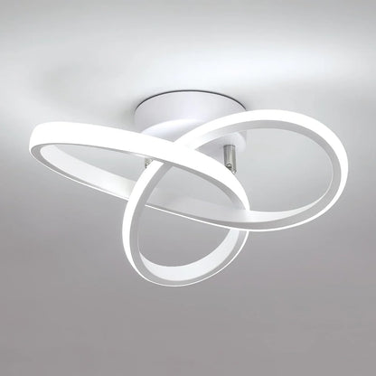 White Flush LED Ceiling Light in Metal and Acrylic – Modern Minimalist Design
