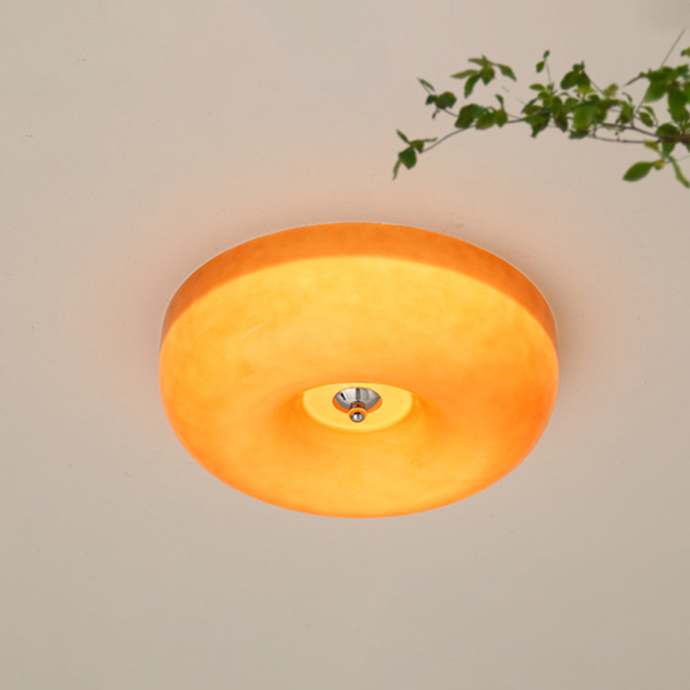 Hailie Cream Glass Flush Mount Ceiling Light – LED, 12.6–18.1"