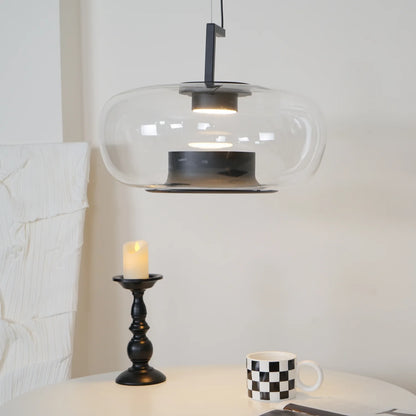Hailie Modern Round Glass Pendant Light – Dining & Bedroom