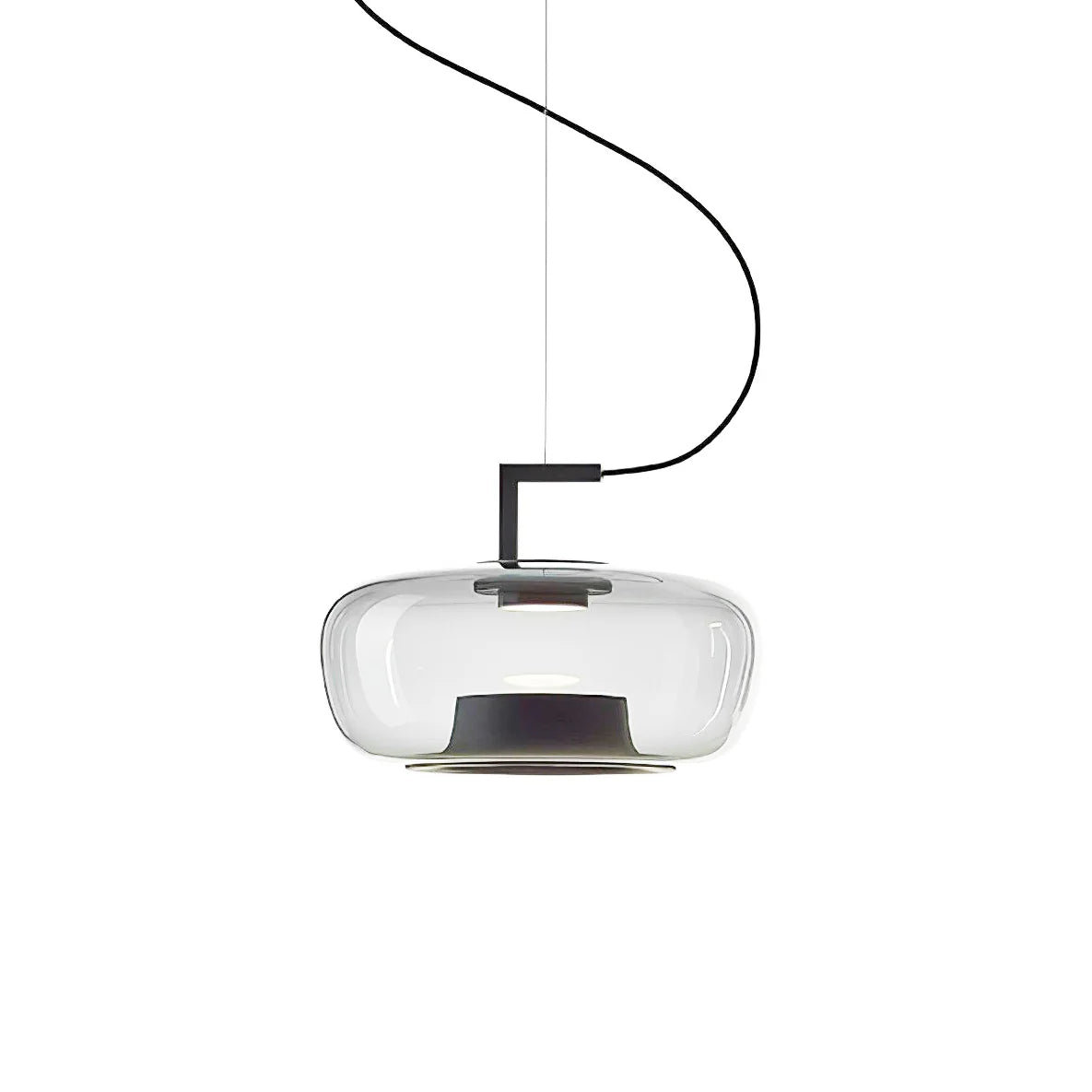 Hailie Modern Round Glass Pendant Light – Dining & Bedroom