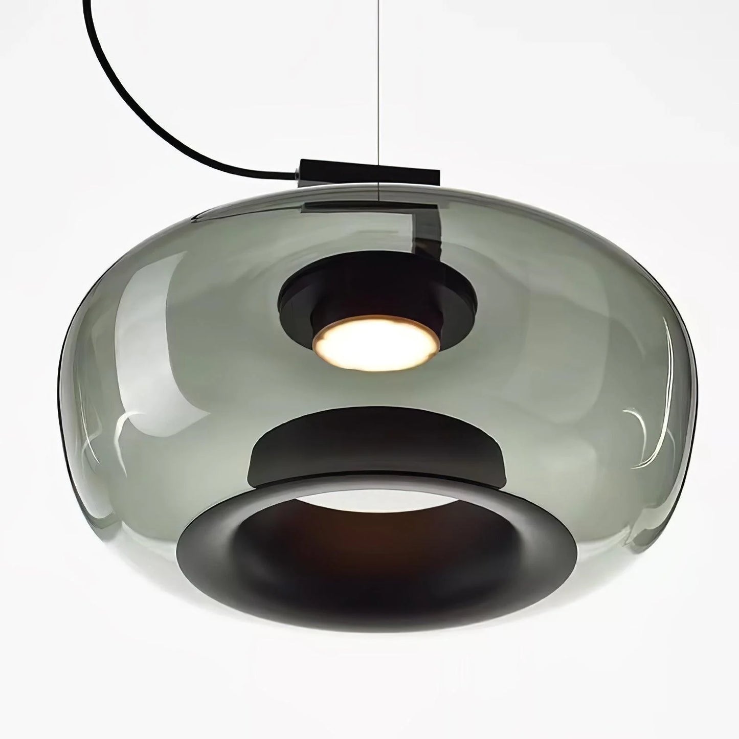 Hailie Modern Round Glass Pendant Light – Dining & Bedroom
