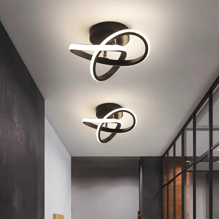 White Flush LED Ceiling Light in Metal and Acrylic – Modern Minimalist Design