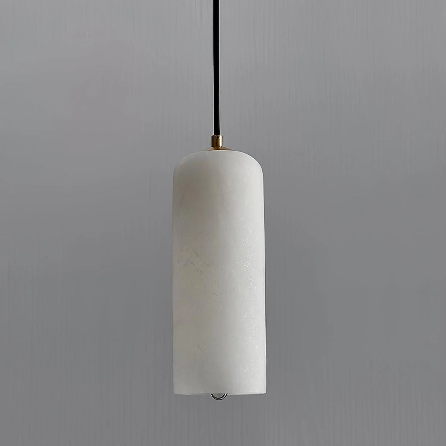 Jade Minimalist Metal & Alabaster Pendant Light – Brass Finish