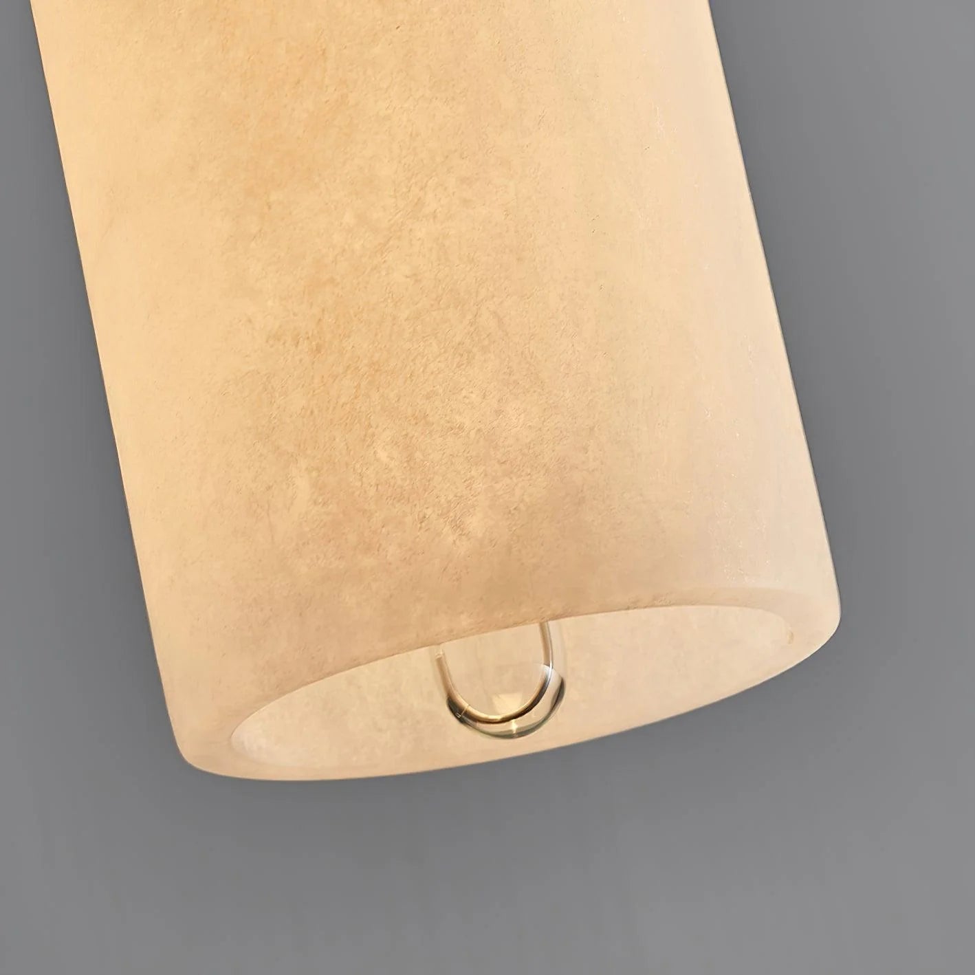 Jade Minimalist Metal & Alabaster Pendant Light – Brass Finish