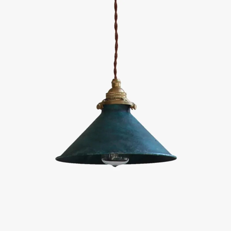 Alessio Vintage LED Pendant Light – Blue Metal Shade, E14 Base