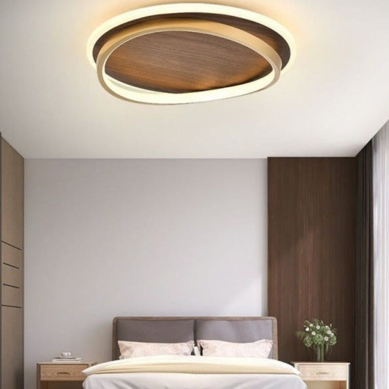Lacey Modern Rund Dimmable Ceiling Light – Gold Metal & Acrylic