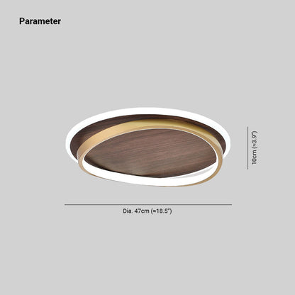 Lacey Modern Rund Dimmable Ceiling Light – Gold Metal & Acrylic