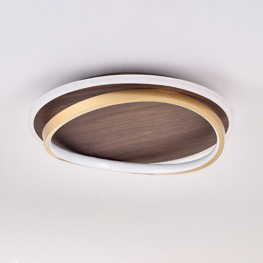 Lacey Modern Rund Dimmable Ceiling Light – Gold Metal & Acrylic
