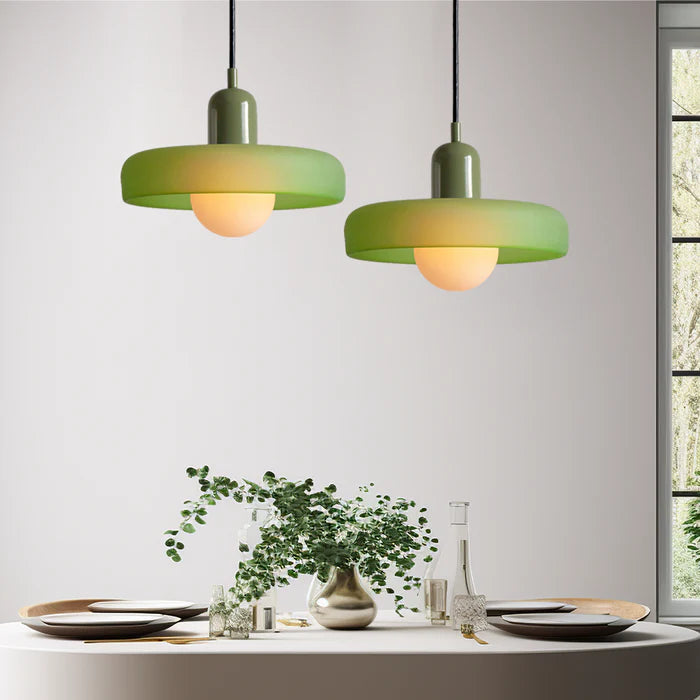 Bauhaus Colored Glass Pendant Lamp