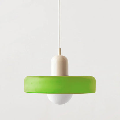 Bauhaus Colored Glass Pendant Lamp
