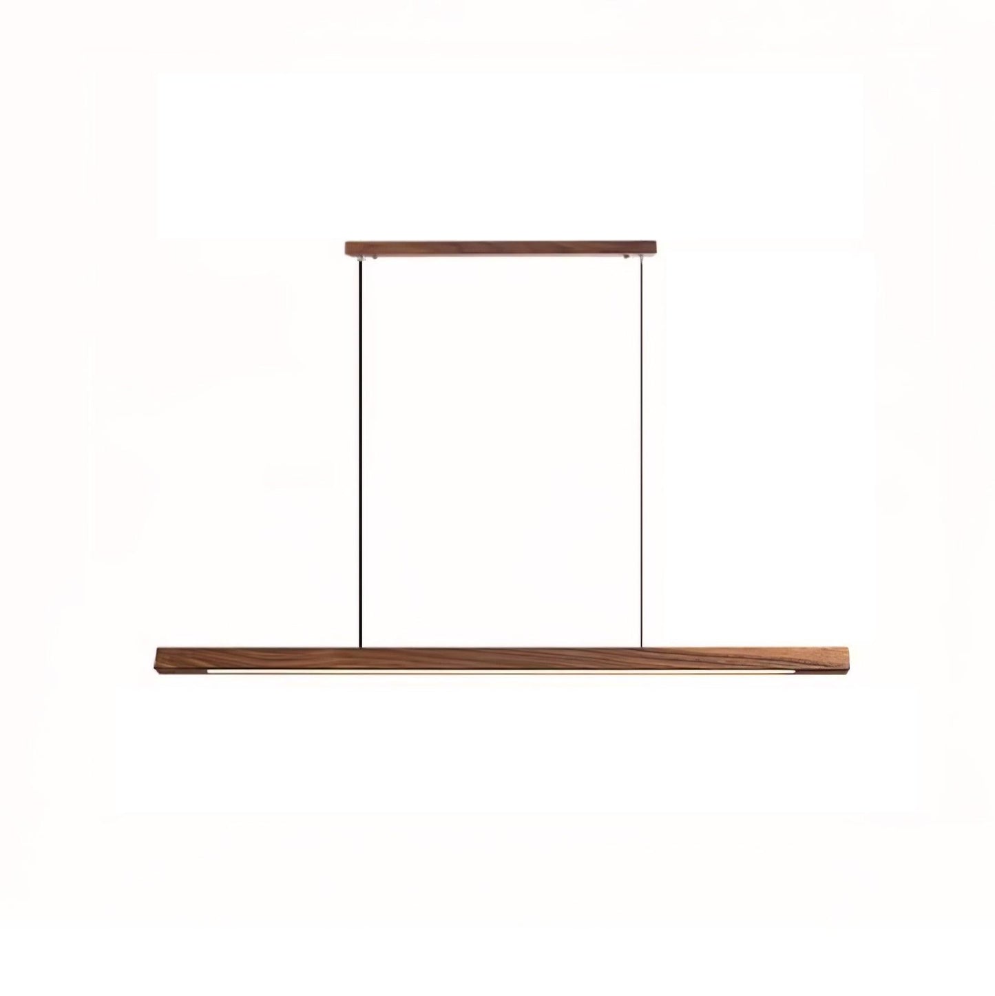 Scandinavian Wood Linear Pendant Light With Warm LED Glow