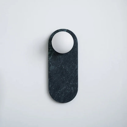 Jade Minimalist Marble & Glass Wall Lamp – Elegant Indoor Sconce