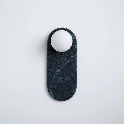 Jade Minimalist Marble & Glass Wall Lamp – Elegant Indoor Sconce